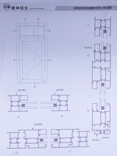GR55D系列隔熱平開(kāi)窗