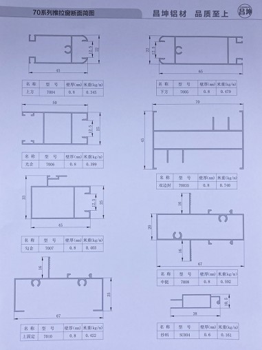 70系列推拉窗