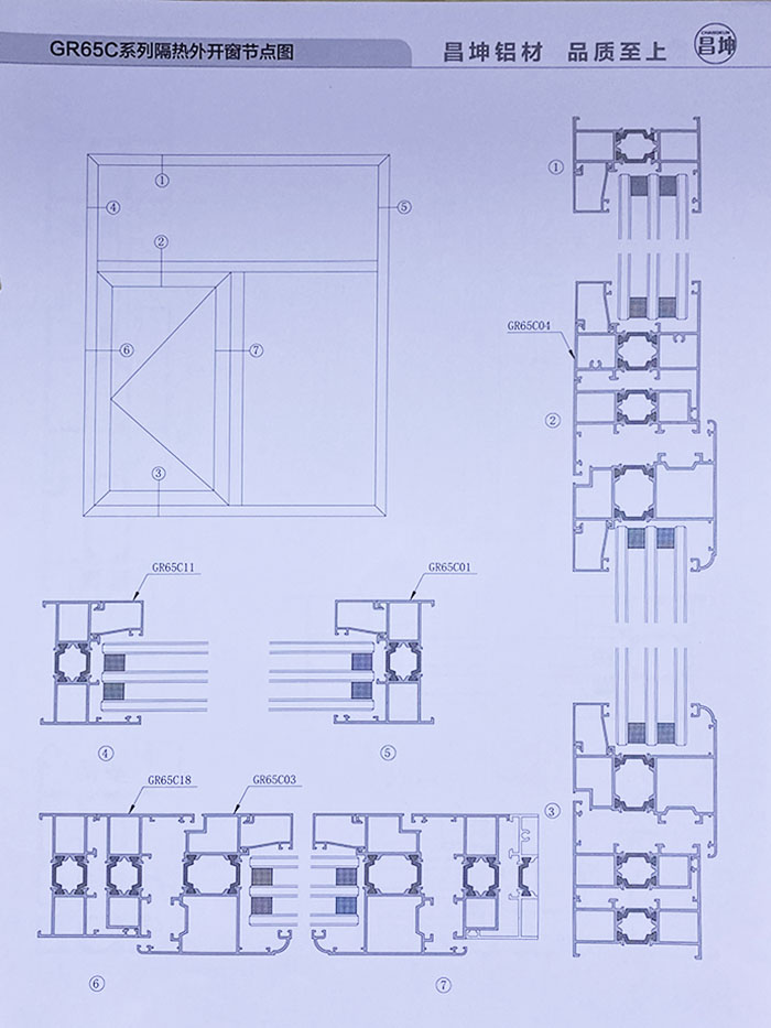 GR65C系列隔熱平開(kāi)窗